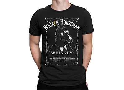 T-Shirt idee regalo a tema Bojack Horseman Whisky